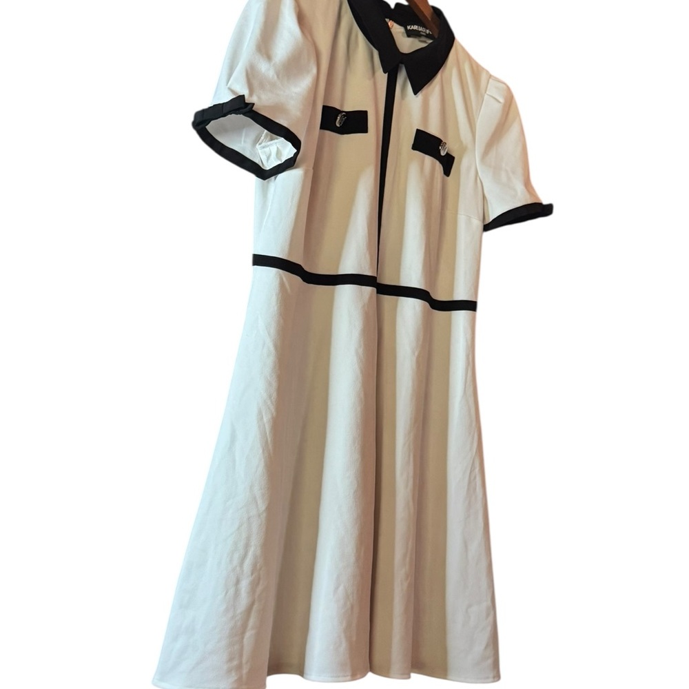 KARL LAGERFELD PARIS
Bow Sleeve A Line Mini Dress - Picture 8 of 12